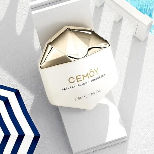 Cemoy NATURAL BRIGHT SUNSCREEN UV Protection Sun Spots Pigmentation CoQ10 SPF50 PA+++ Sunscreen Face Cream Moisturizing Barrier