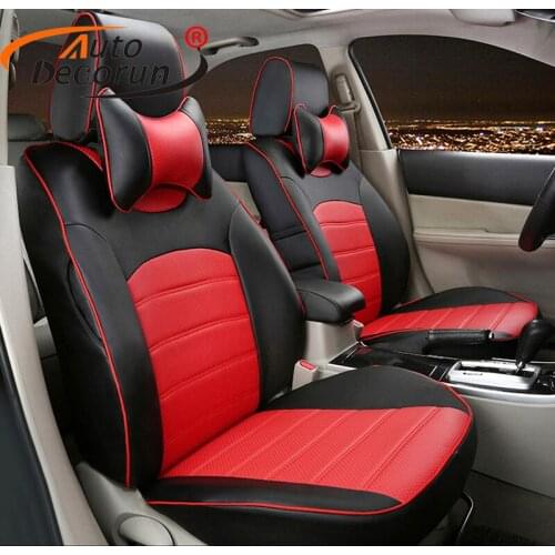 AutoDecorun Custom Exact Fit Seat Covers for Skoda Kodiaq 2017 All 7 Seats Covers Car Cushion Supports Accessories 23PCS/Set