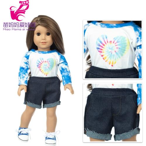 18 Inch American OG Girl Doll Clothes T-shirt Jeans Pants Baby Doll Outwear Baby Girl Gifts