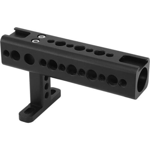 Haoge HT-T01 Top Handle Grip with 1/4 3/8 Screw holes and Cold Shoe mount for Camera Cages