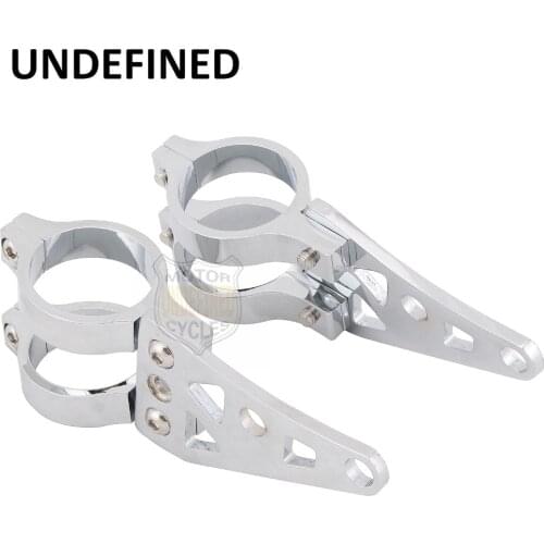 Chrome Motorcycle Headlight Bracket 39mm Front Fork Tube Mount Clamps For Harley Honda Suzuki Sportster XL 883 1200 Universal