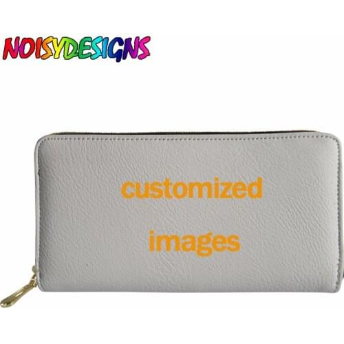 Customized Women Long Clutch Wallets Female PU Leather Coin Bag Phone Purses Lady Cards Holder mochila infantil cartera mujer