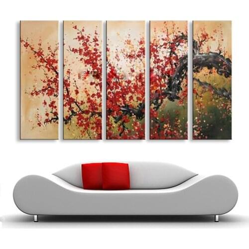 Handmade oil painting on canvas modern 100% Best Art plum blossom oil painting original directly from artist FL5-022