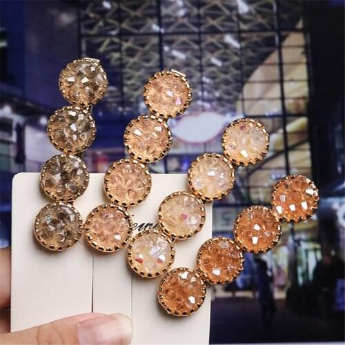 Korean Stylish Women Fashion Hair Jewelry Rhinestone Vintage Hair Clips Girls Headwear Metal Hairpin Ladies Hair Clips Wholesale