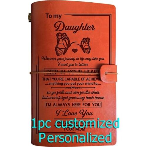 Engraved Leather journal personalized gifts to my husband BJ275 Customized Notebook A5 Dropshipping Supplier US Store Diary