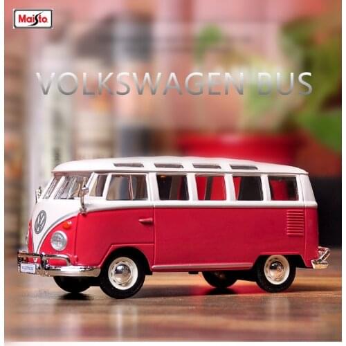 Maisto 1:25 Volkswagen Bus Samba Hot Alloy car model die-casting model car simulation car decoration collection gift toy