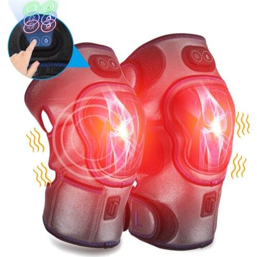 Electric Heating Knee Massager Far Infrared Joint Physiotherapy Elbow Knee Pad Vibration Massage Pain Relief Health Care