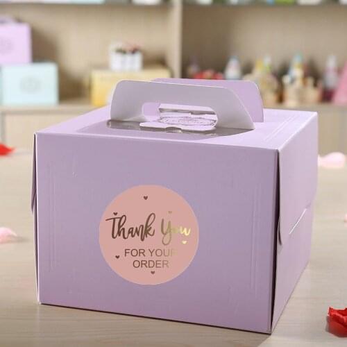 500PCS Thank You For Your Order Stickers With Gold Foil Pink Stickers For Company Giveaway & Birthday Party Favors Labels
