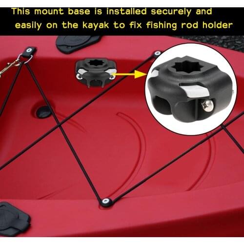 Nylon Mount Base for Kayak Boat Sea Fishing Rod Holder Mount Base Tackle Kit Accessory