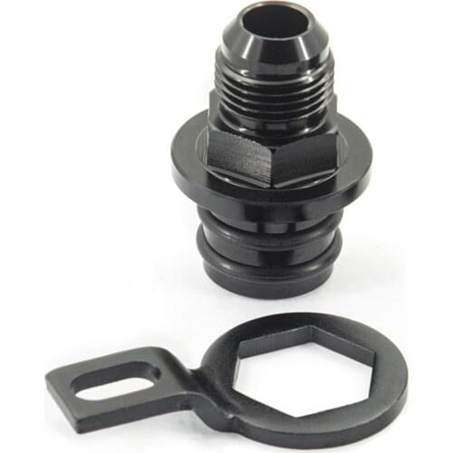 New black Fittings Block Plug Adapter Breather Fittings to 10AN -suit for Honda Acura D Series D16