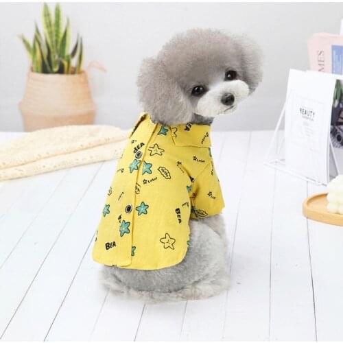 Dog Clothes Wear-resistant Attractive Cotton Short Sleeve Pet Shirt for Home mascotas