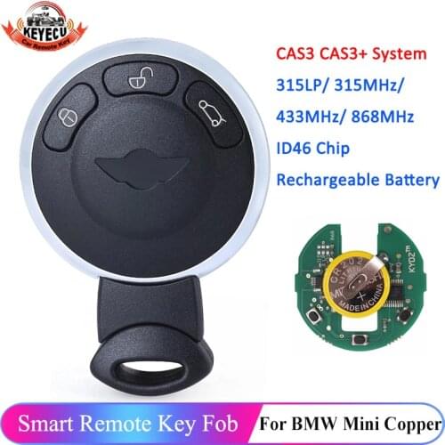 KEYECU Replacement Remote Car Key Fob 3 Button for BMW Mini Copper 2007-2014 FCC ID:KR55WK49333