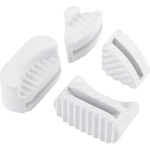 2Pcs Industrial Sewing Machine Rubber Mounts Synchronous Sump/Oil Pan Rubber Corner Mounts Cushions Shockproof Rubber Pads White