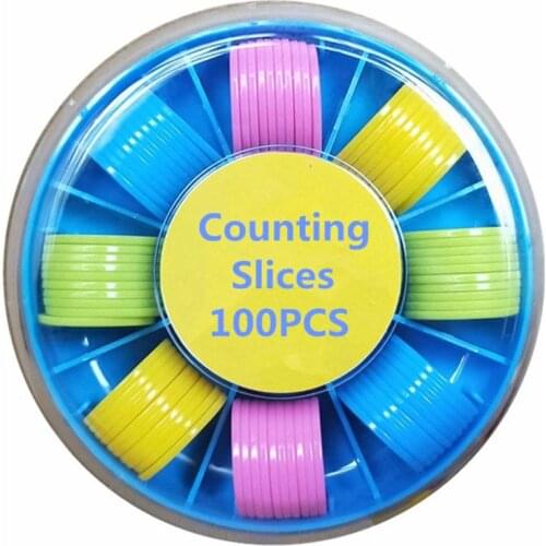 100Pcs Counters Counting Chips Plastic Markers 25 mm Mixed Colors for Bingo Chips Game Tokens with Storage Box