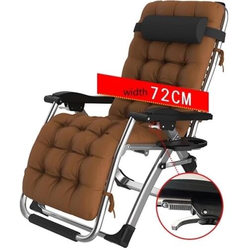 Silla de salón acolchada de aluminio, asiento cómodo para playa, reclinable y plegable, silla butaca ajustable