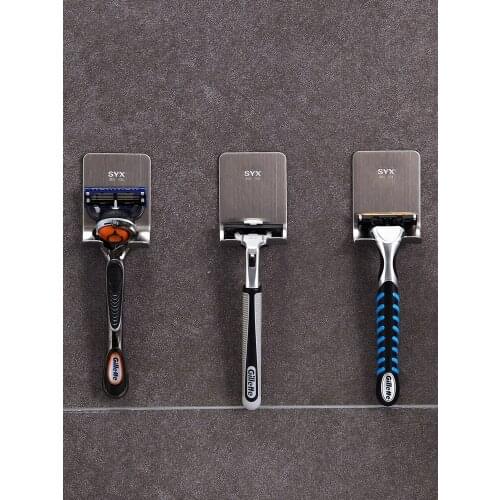 Column Shaver Rack Bathroom Shaver Hook Hanger Storage Bracket Old-Fashioned Manual Shaver Seats