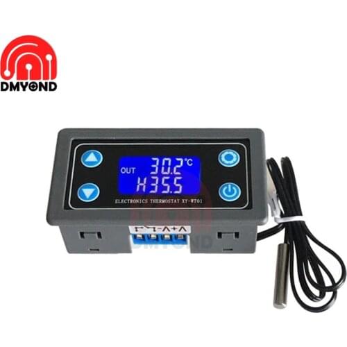 12V Digital Thermostat Temperature Controller Thermal Regulator Thermocouple LCD Display Sensor Relay Temperature Control Switch