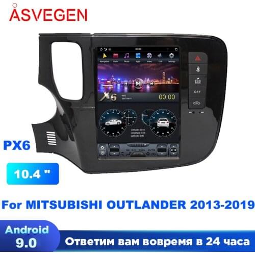 Tesla Vertical 10.4" Android 6.0 For MITSUBISHI OUTLANDER GPS Navigation With Quad Core Car DVD Multimedia Player Radio Stereo