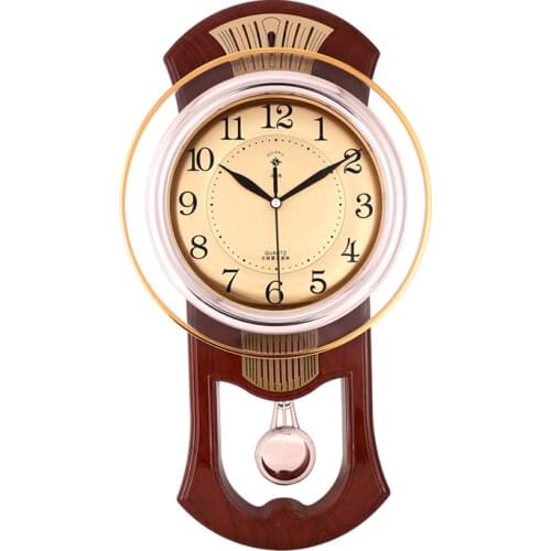 Vintage Wall Clock Pendulum Clocks Wall Watch Mechanism Living Room Bedroom Creative Modern Simple Swing Quartz Clock Gift SC109