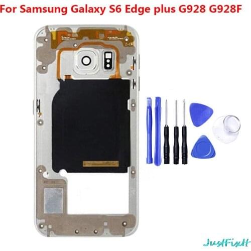 High Quality Middle Frame Housing Chassis For Samsung Galaxy S6 edge plus G928F Cover Plate Phone Repair Parts Replacement