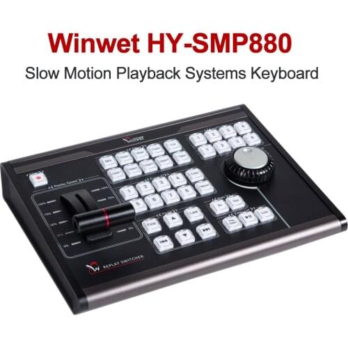 Winwet HY-SMP880 Mini Slow Motion Switcher of Vmix Switcher Real Time Live Hardware Control Panel Playback Systems Keyboard