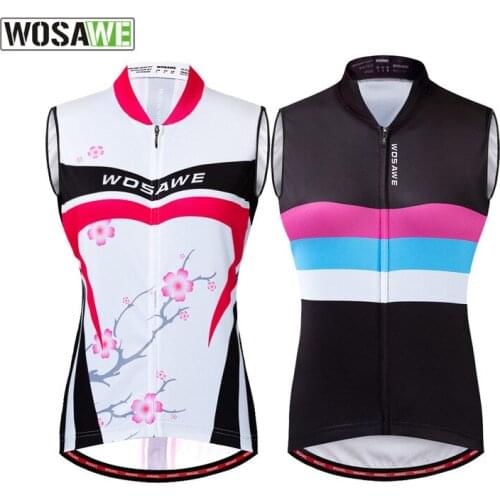 WOSAWE Sleeveless Reflective Cycling Vest Jerseys Summer Breathable MTB Bicycle Clothes Bike vest Jersey Ropa Maillot Ciclismo