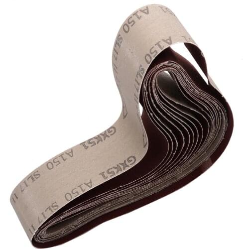 10pcs Aluminium Oxide Sanding Belts 60/120/150/240 Grit Sander File Long Lasting Abrasive Polishing Grinder Accessories