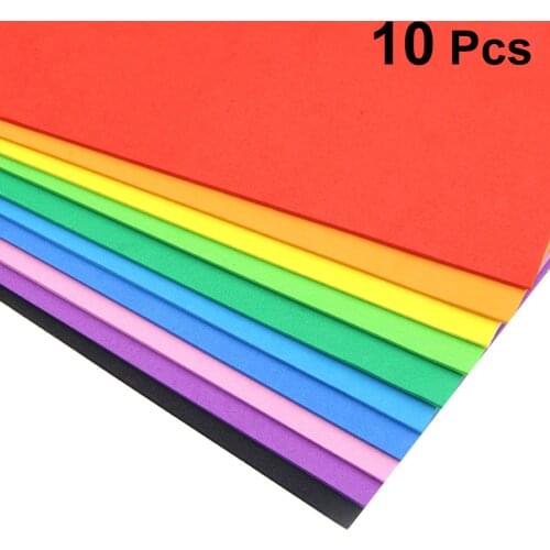 10PCS Foam Paper DIY Craft Paper A4 Size EVA Sponge Foam Sheet For Craft Use