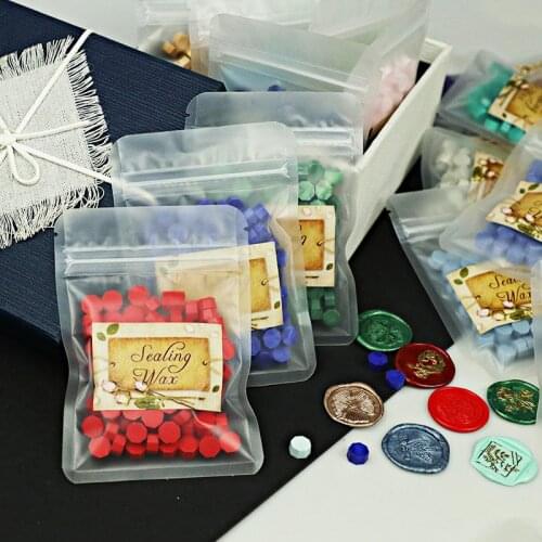 100pcs Retro Octagon Wax Seal Beans Stamp Beads for DIY Vintage Craft Envelope Wax seal Ancient Sealing Wax Stamp Making