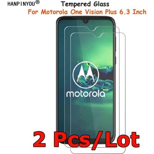 2 Pcs/Lot For Motorola One Vision Plus 6.3" Tempered Glass Screen Protector Ultra Thin Explosion-proof Protective Film