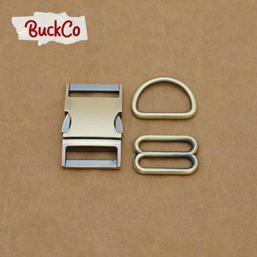 30mm Copper(metal buckle+adjust buckle+D ring/set)for DIY handmade bags dog collar webbing sewing premium quality accessory