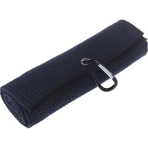4 Colors Microfiber Golf Towel With Hook Cleans Clubs Balls Hands Golf Towel 40x60cm