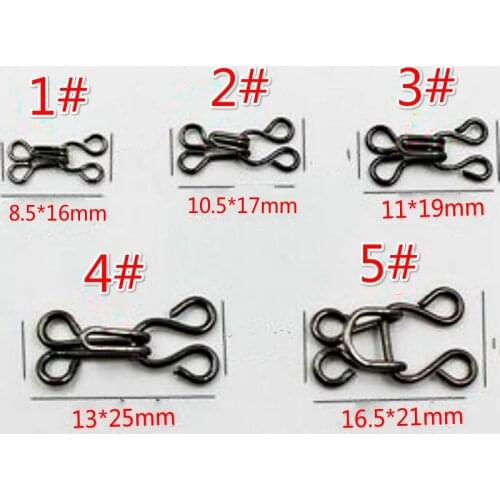 400 PCS/LOT METAL Hook and Eye for Garment Bra Underwear Lingerie COLLAR Apparel Sewing Accessories