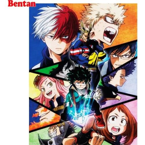 Diy 5D Diamond Painting My Hero Academia Diamond Embroidery Mosaic Full Drill Square Japan Anime Cross Stitch Kit Decoration