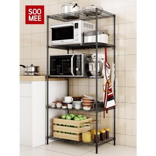 Anti-corrosion and anti-rust kitchen storage rack strong bearing capacity floor multi-layer storage rack strong heat resistance