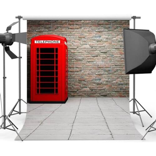 Mehofoto Brick Wall telephone booth Backdrop for Photography Background for Photographers Photo Studio zh-1