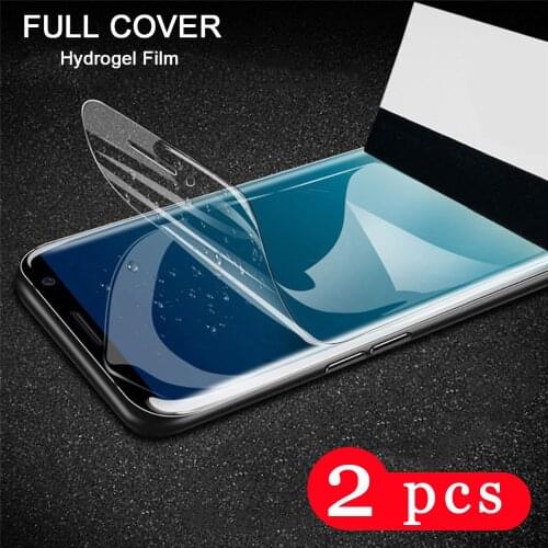 Full cover for samsung Galaxy a6 a7 a8 2018 hydrogel film note 8 9 10 pro plus j7 pro 2017 phone screen protector Not Glass