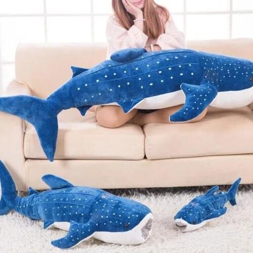 Giant Big Size Funny Soft Shark Whale Plush Toy Stuffed Cute Animal Reading Pillow Appease Cushion Gift For Children