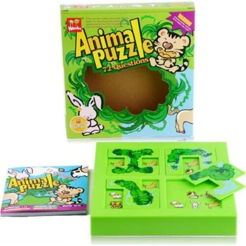 High Quality New Kids Animal Maze Puzzle IQ Mind Logic Brain Teaser Puzzles Game Toys for Children 72 Questions 2019