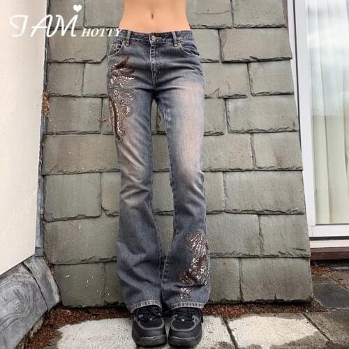 Женские джинсы с вышивкой Iamhotty China At AliExpress