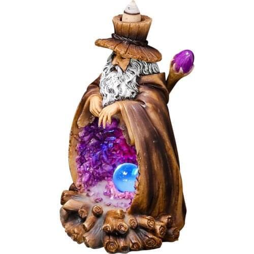 Backflow Incense Burner Old Man Shape Incense Holder Home Decor Tree God Backflow Incense Burner Creative Home Decoration