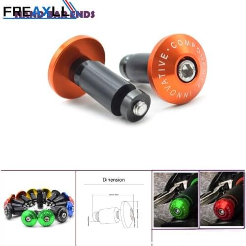 CNC Handlebar Grips Bar Ends Motorcycle Handle Grips Ends Caps For Suzuki GSXR 600 Kawasaki 650 Versys BMW F650GS 390