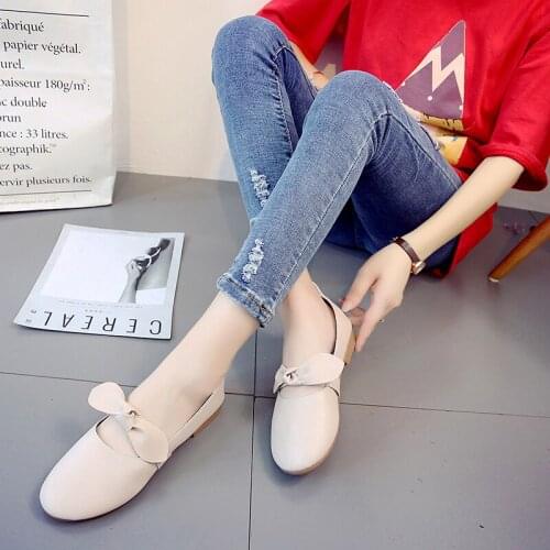 Spring New Women Female Moccasins Flats Slip slip on flat loafers Round Sweet ballet Women Flats Shoes On Womens Shoes U15-27