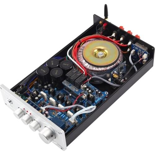 NEW Bluetooth Power Amplifier 2SA1943 2SC5200 Subwoofer Amplifiers 68Wx2+150W 2.1 Sound Amplificador With Speaker Protector