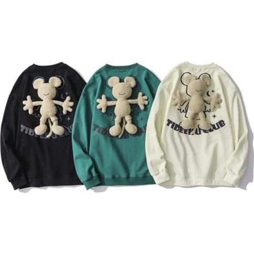 Disney Autumn Men Hoodies Casual Long-sleeved O-neck Sweatshirts Mickey Mouse Ornament Pullover Top Fashion Cartoon Male Clothes