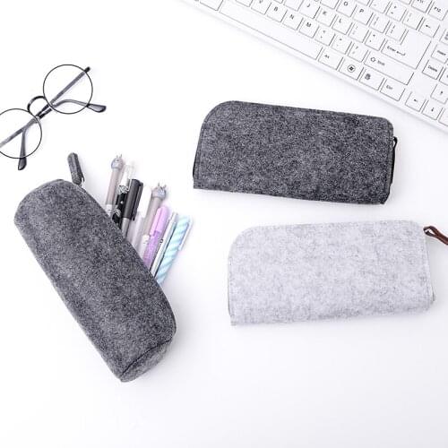 Minimalist Felt Pencil Bag Fabric Pencil Case Pencil Box Pencil Pouch Pencil Bag School Supplies Student Office Stationery