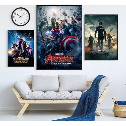 Marvel Avengers Movie Superheroes Poster Print HD Canvas Painting Wall Art Pictures for Living Room Home Decor