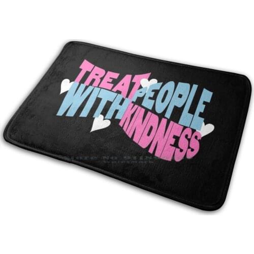 Treat People With Kindness Mat Rug Carpet Anti-Slip Bedroom Entrance Door Mat Treat People With Kindness Fine Line Tpwk Tpwk