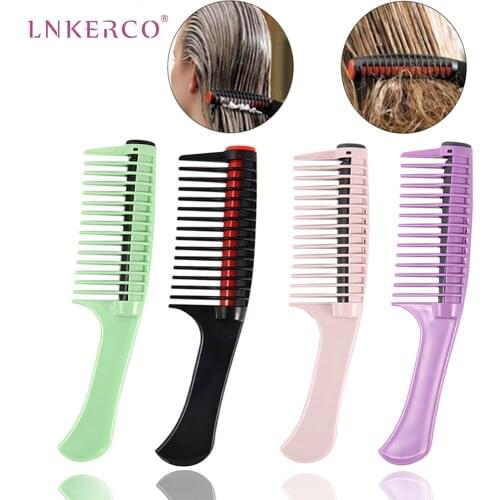 Lnkero Hair Comb Professional Wide Tooth Hair Brush Dyeing Hair Comb Anti Static Massage Hairbrush Salon DIY Hair Styling Barber
