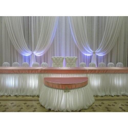 Romantic 10ft x 20ft Wedding Backdrop Pure White Wedding drapery and curtain decoration Free shipping fast delivery